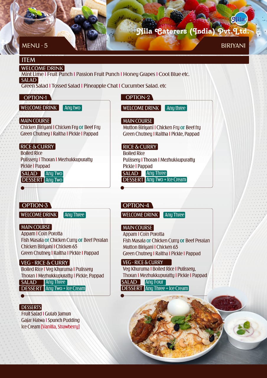 Nila- Best Food Caterers in Palakkad